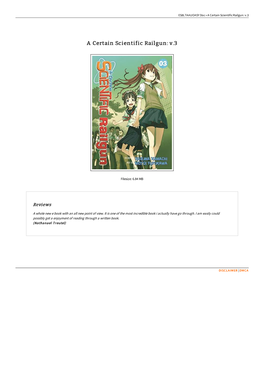 Read Book ^ a Certain Scientific Railgun: V.3 > KWG8IZKPX46N