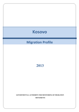 KOSOVO Migration Profile 2013