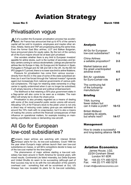 March 1998 Privatisation Vogue