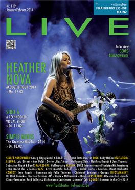 HEATHER NOVA Acoustic Tour 2014 » Mo