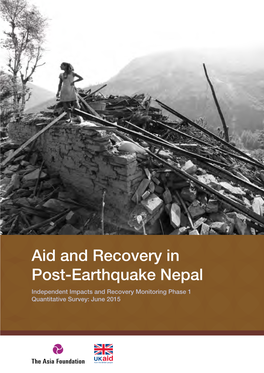Aid and Recovery in Post-Earthquake Nepal — Quantitative Survey: June 2015