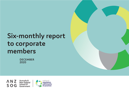 Six-Monthly Report to Corporate Members