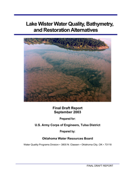 Lake Wister Report