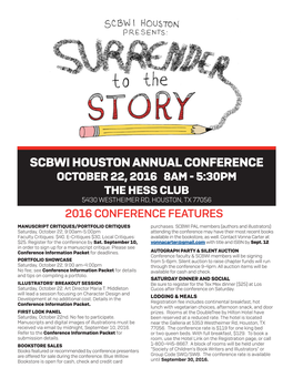 Scbwi Houston Annual Conference