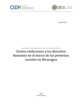 Derechos Humanos En El Marco De Las Protestas Sociales En Nicaragua