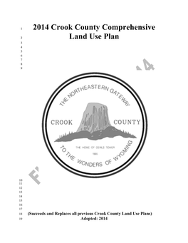 2014 Crook County Comprehensive Land Use Plan