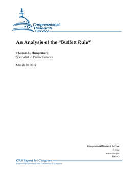 Buffett Rule”
