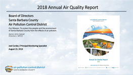 2018 Annual Air Quality Report