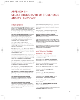 Appendix Ii – Select Bibliography of Stonehenge and Its Landscape