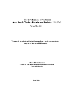 'Transforming an Army': the Development of Australian