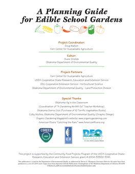 A Planning Guide for Edible School Gardens