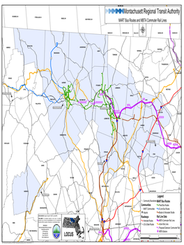 MART Bus Routes and Commuter Rail Line