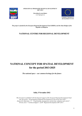 National Concept for Spatial Development 2013