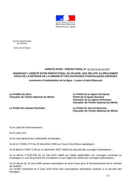 Ap Gimone Modificatif Reglement D Eau 2