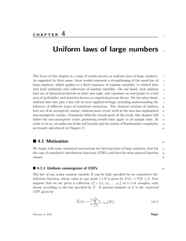 Uniform Laws of Large Numbers 2