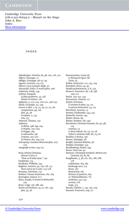 Mozart on the Stage John A. Rice Index More Information
