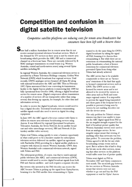 Competition and Confusion In___Digital Satellite Television