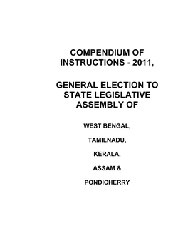 2011, General Election to State Legislative Assembly Of