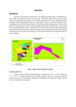 Vaigai Basin Introduction