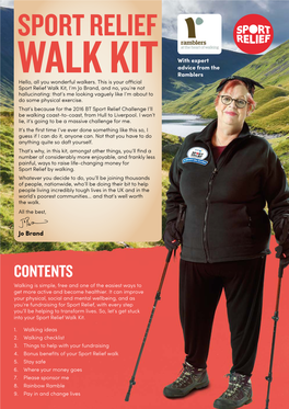 CONTENTS Walking Is Simple, Free and One of the Easiest Ways to Get More Active and Become Healthier