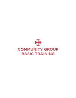 Community Group Basic Training