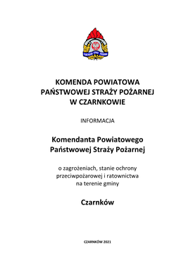 Komenda Powiatowa Państwowej Straży Pożarnej W Czarnkowie