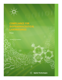 COMPLIANCE for BIOPHARMACEUTICAL LABORATORIES Primer