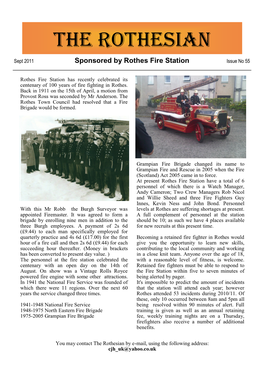 Sponsored by Rothes Fire Station Issue No 55