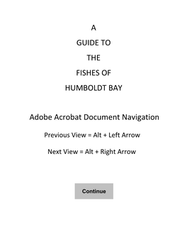 A GUIDE to the FISHES of HUMBOLDT BAY Adobe Acrobat Document Navigation
