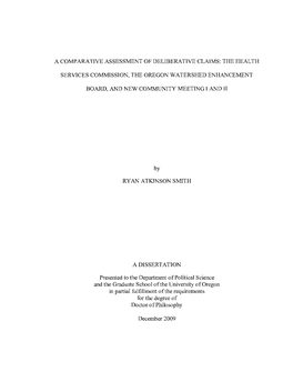 A Comparative Assessment of Deliberative Claims: the Health