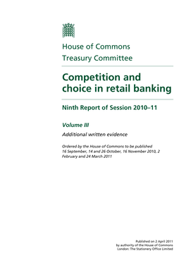 Competition and Choice in Retail Banking