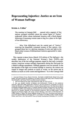 Justice As an Icon of Woman Suffrage