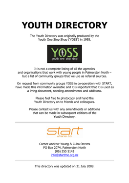 Youth Directory