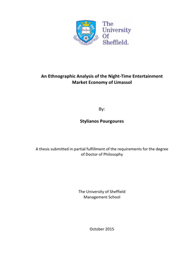 An Ethnographic Analysis of the Night-Time Entertainment Market Economy of Limassol