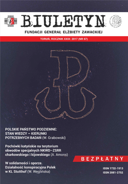 Biuletyn R. XXIX: 2017 (67) Dofinansowała Gmina Miasta Toruń SPIS TREŚCI