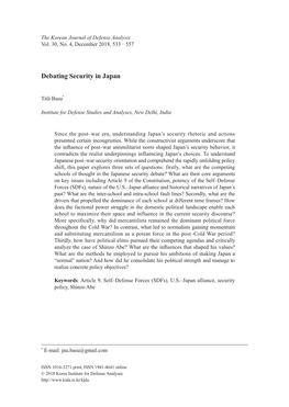 Debating Security in Japan