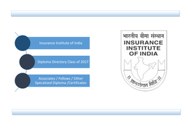 Insurance Institute of India Diploma Directory Class of 2017 Associates