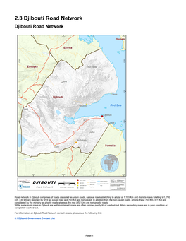 2.3 Djibouti Road Network Djibouti Road Network