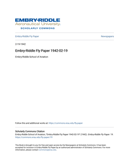 Embry-Riddle Fly Paper 1942-02-19