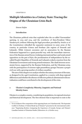 Tracing the Origins of the Ukrainian Crisis Back