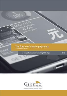 The Future of Mobile Payments a Chinese Perspective