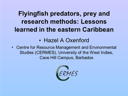 Flyingfish Predators, Prey and Research Methods