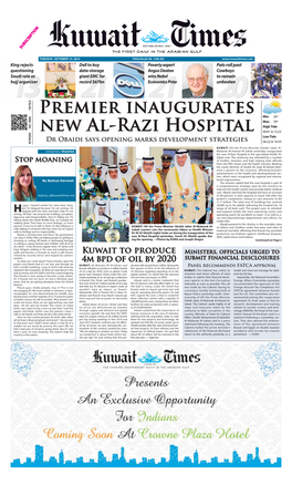 Premier Inaugurates New Al-Razi Hospital