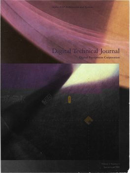 Digital Technical Journal, Volume 4, Number 4, Special Edition, 1992: Alpha AXP Architecture and Systems