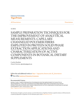 Capillary-Channeled Polymer Fibers Employed In