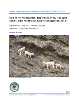 Dall Sheep Management Report and Plan, Wrangell and St