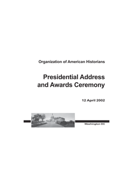 Presidential Address and Awards Ceremony