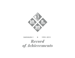 Record of Achievements 2015
