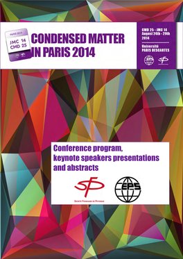 Condensed Matter in Paris Sponsors