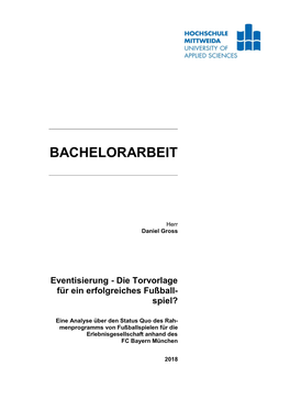 BACHELORARBEIT Eventisierung